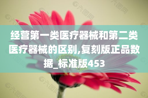 经营第一类医疗器械和第二类医疗器械的区别,复刻版正品数据_标准版453