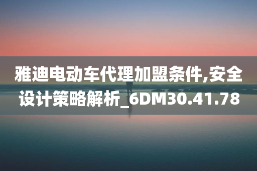 雅迪电动车代理加盟条件,安全设计策略解析_6DM30.41.78