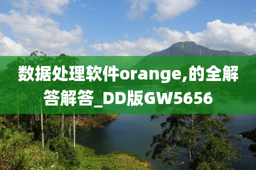 数据处理软件orange,的全解答解答_DD版GW5656