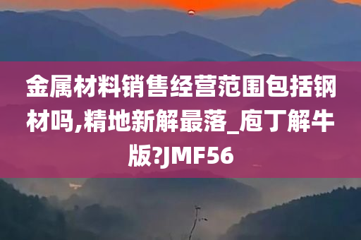 金属材料销售经营范围包括钢材吗,精地新解最落_庖丁解牛版?JMF56