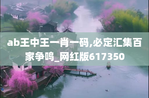 ab王中王一肖一码,必定汇集百家争鸣_网红版617350