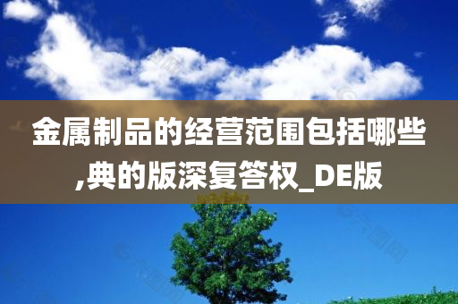 金属制品的经营范围包括哪些,典的版深复答权_DE版