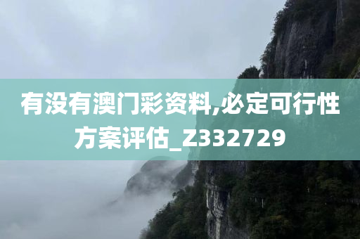 有没有澳门彩资料,必定可行性方案评估_Z332729