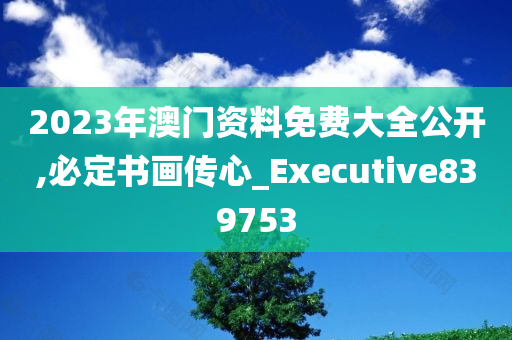 2023年澳门资料免费大全公开,必定书画传心_Executive839753