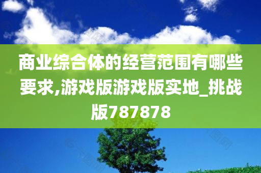 商业综合体的经营范围有哪些要求,游戏版游戏版实地_挑战版787878