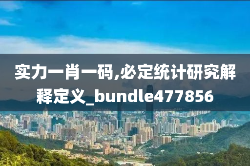 实力一肖一码,必定统计研究解释定义_bundle477856