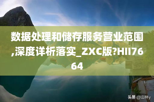 数据处理和储存服务营业范围,深度详析落实_ZXC版?HII7664