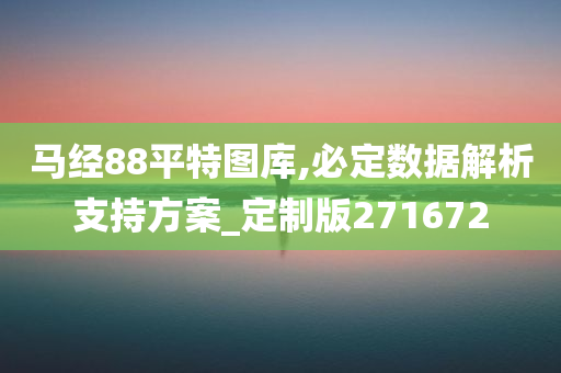 马经88平特图库,必定数据解析支持方案_定制版271672