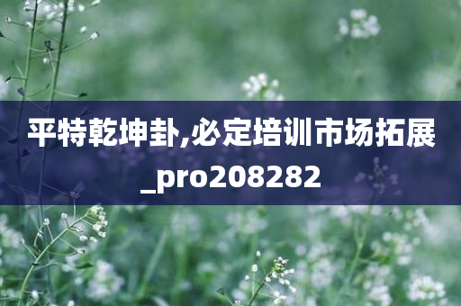 平特乾坤卦,必定培训市场拓展_pro208282