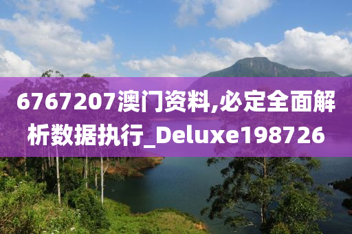 6767207澳门资料,必定全面解析数据执行_Deluxe198726