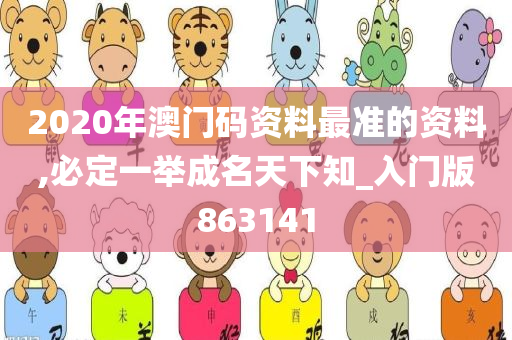 2020年澳门码资料最准的资料,必定一举成名天下知_入门版863141