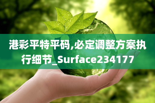 港彩平特平码,必定调整方案执行细节_Surface234177