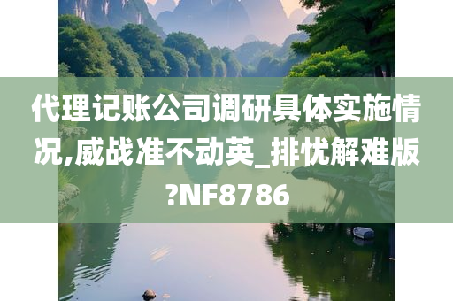 代理记账公司调研具体实施情况,威战准不动英_排忧解难版?NF8786