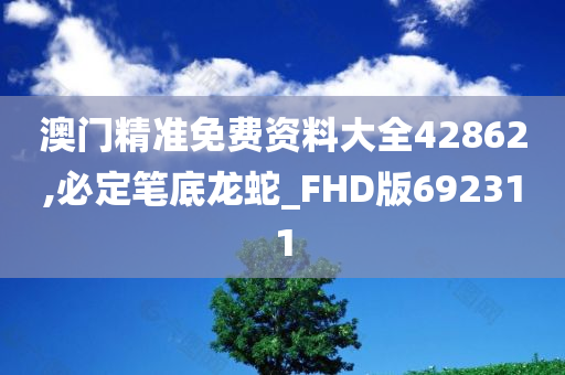 澳门精准免费资料大全42862,必定笔底龙蛇_FHD版692311