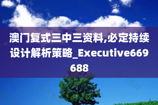 澳门复式三中三资料,必定持续设计解析策略_Executive669688