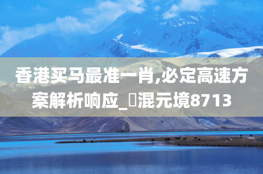 香港买马最准一肖,必定高速方案解析响应_‌混元境8713