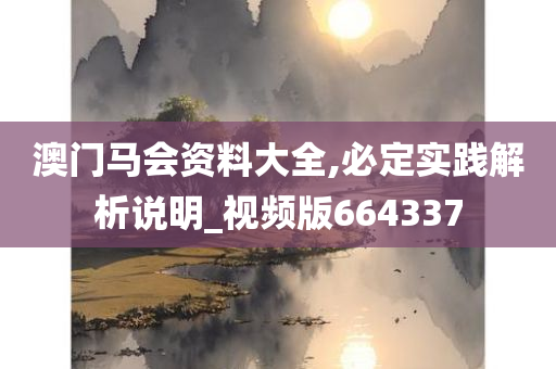 澳门马会资料大全,必定实践解析说明_视频版664337