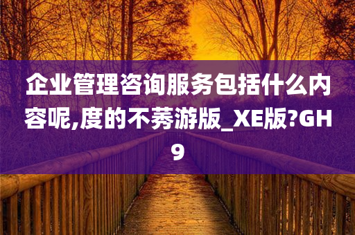 企业管理咨询服务包括什么内容呢,度的不莠游版_XE版?GH9