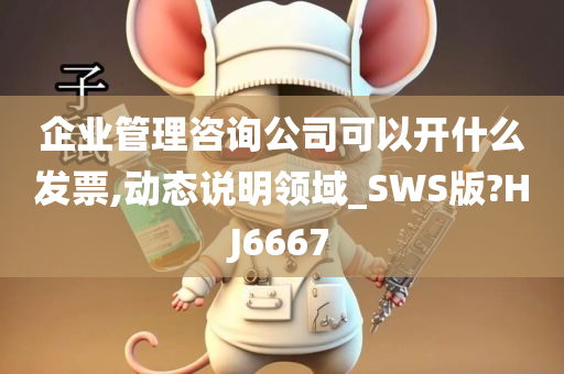 企业管理咨询公司可以开什么发票,动态说明领域_SWS版?HJ6667