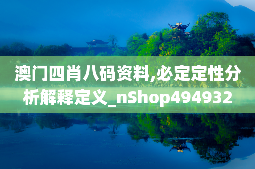 澳门四肖八码资料,必定定性分析解释定义_nShop494932