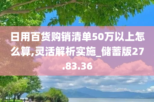 日用百货购销清单50万以上怎么算,灵活解析实施_储蓄版27.83.36