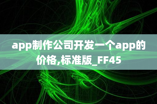 app制作公司开发一个app的价格,标准版_FF45