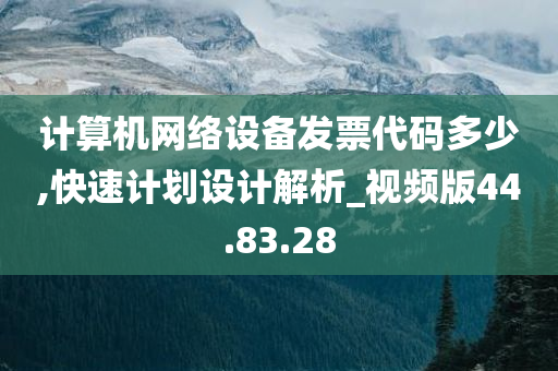 计算机网络设备发票代码多少,快速计划设计解析_视频版44.83.28