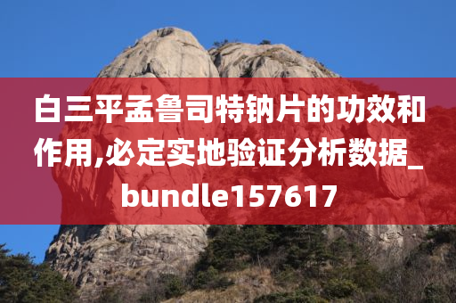 白三平孟鲁司特钠片的功效和作用,必定实地验证分析数据_bundle157617