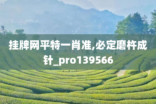 挂牌网平特一肖准,必定磨杵成针_pro139566