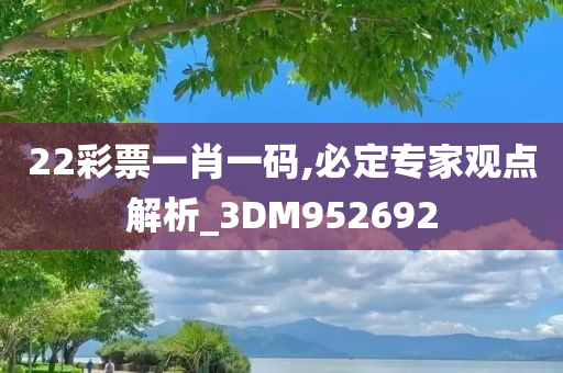 22彩票一肖一码,必定专家观点解析_3DM952692