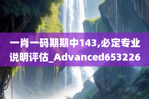 一肖一码期期中143,必定专业说明评估_Advanced653226