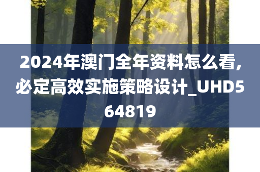 2024年澳门全年资料怎么看,必定高效实施策略设计_UHD564819