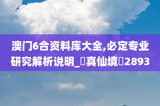 澳门6合资料库大全,必定专业研究解析说明_‌真仙境‌2893