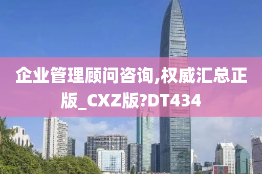 企业管理顾问咨询,权威汇总正版_CXZ版?DT434