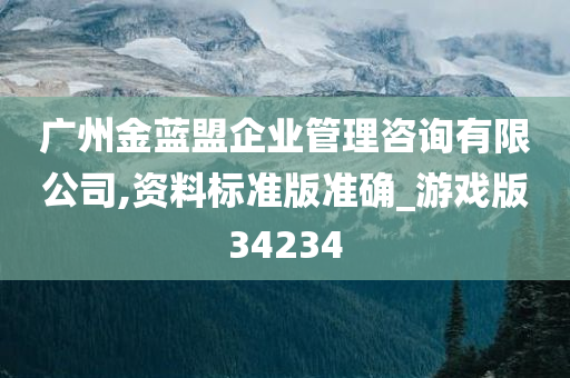 广州金蓝盟企业管理咨询有限公司,资料标准版准确_游戏版34234