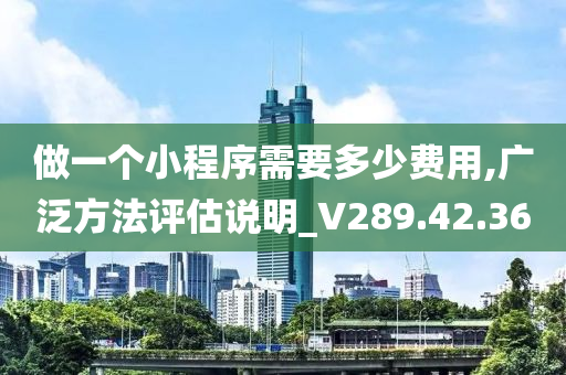 做一个小程序需要多少费用,广泛方法评估说明_V289.42.36