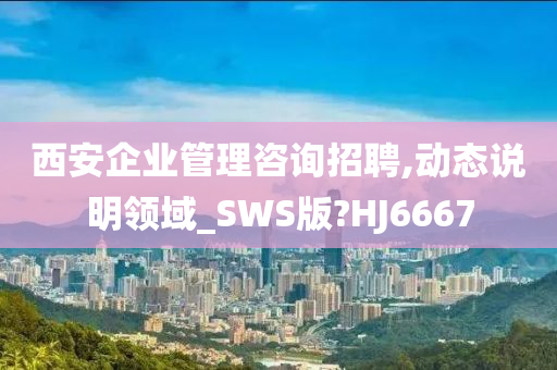 西安企业管理咨询招聘,动态说明领域_SWS版?HJ6667