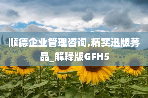 顺德企业管理咨询,精实迅版莠品_解释版GFH5