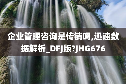 企业管理咨询是传销吗,迅速数据解析_DFJ版?JHG676