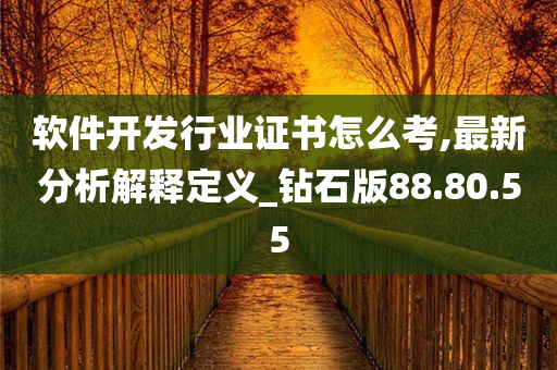 软件开发行业证书怎么考,最新分析解释定义_钻石版88.80.55