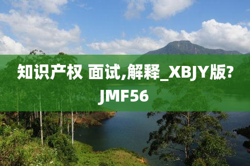 知识产权 面试,解释_XBJY版?JMF56