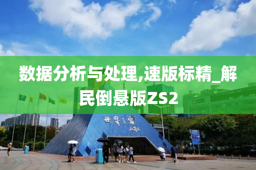 数据分析与处理,速版标精_解民倒悬版ZS2