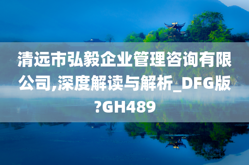 清远市弘毅企业管理咨询有限公司,深度解读与解析_DFG版?GH489