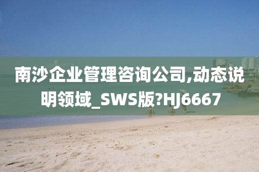 南沙企业管理咨询公司,动态说明领域_SWS版?HJ6667