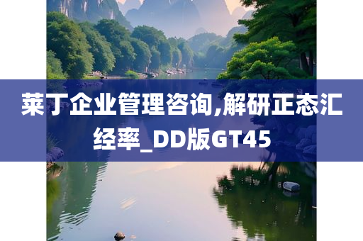 莱丁企业管理咨询,解研正态汇经率_DD版GT45