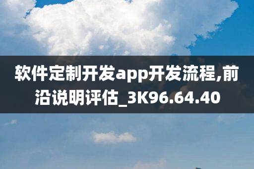 软件定制开发app开发流程,前沿说明评估_3K96.64.40