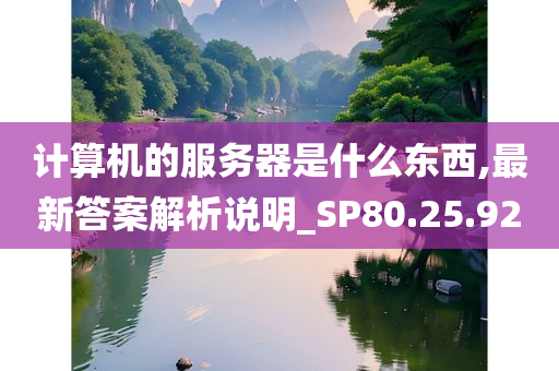 计算机的服务器是什么东西,最新答案解析说明_SP80.25.92