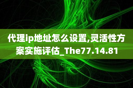 代理ip地址怎么设置,灵活性方案实施评估_The77.14.81