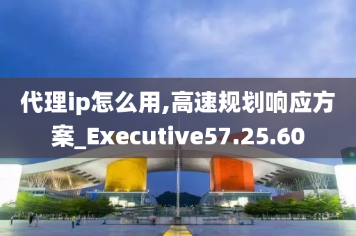 代理ip怎么用,高速规划响应方案_Executive57.25.60