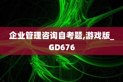 企业管理咨询自考题,游戏版_GD676